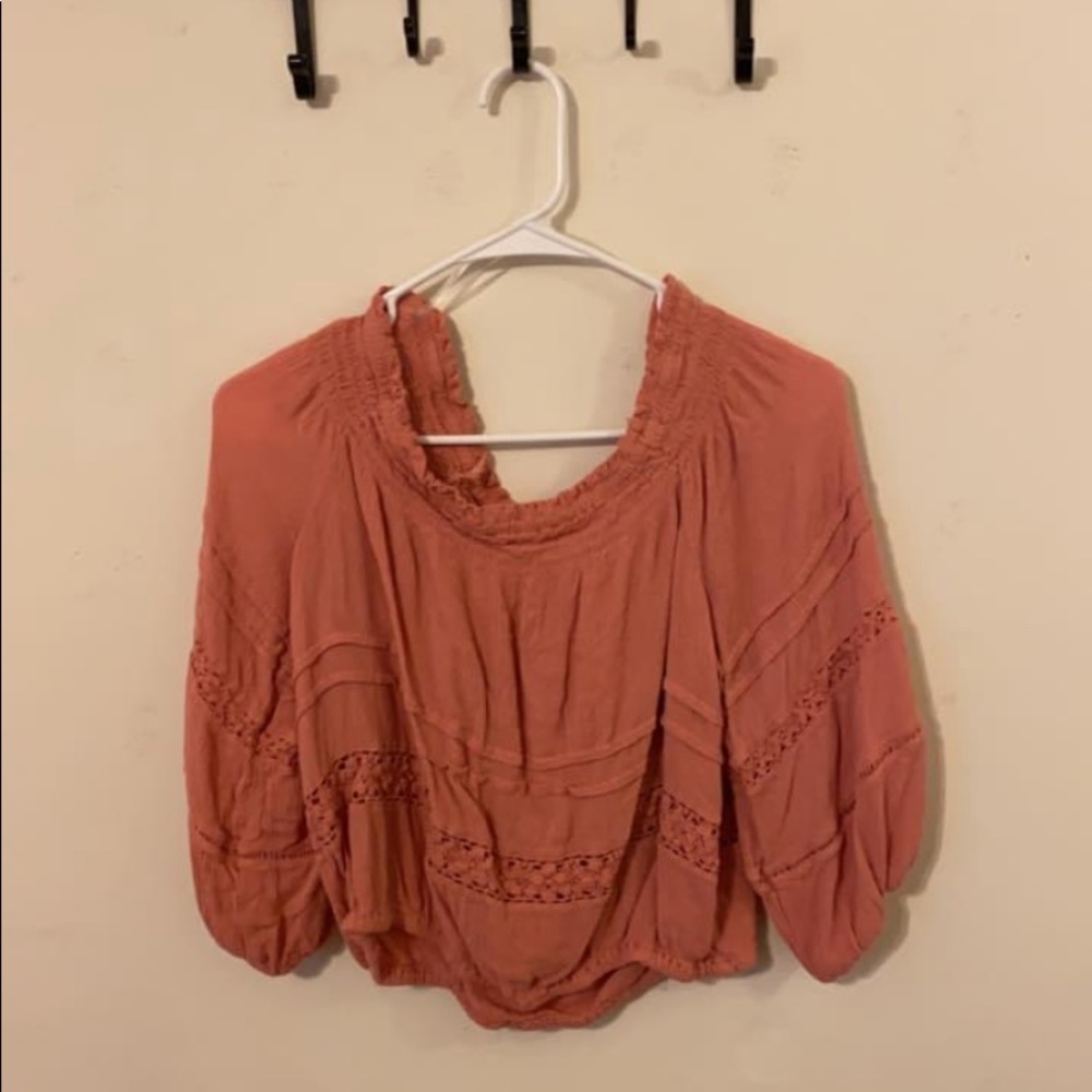 Coral crop top